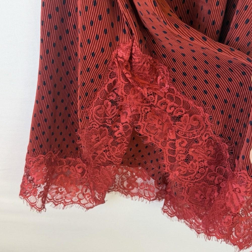 Free People UO Margot Womens Babydoll Slip Dress 90s Y2K Lace Slit Size 4 (S/M) - Picture 7 of 13